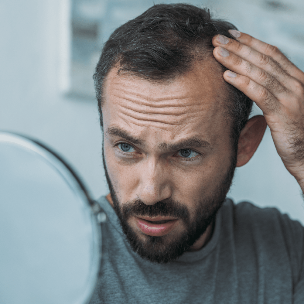 Évaluation de cheveux clairsemés